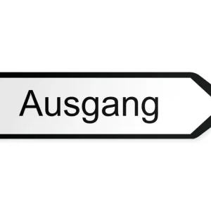 Ausgang Wegweiser Rechts, 80 x 20 cm