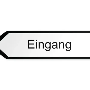 Eingang Wegweiser Links, 40 x 10 cm