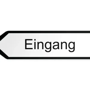 Eingang Wegweiser Links, 60 x 15 cm