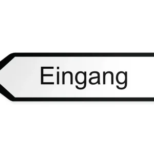 Eingang Wegweiser Links, 80 x 20 cm