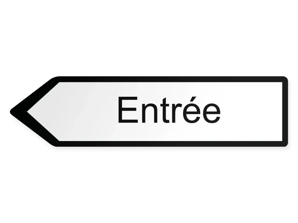 Eingang Wegweiser Links, 80 x 20 cm
