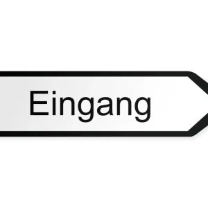 Eingang Wegweiser Rechts, 60 x 15 cm