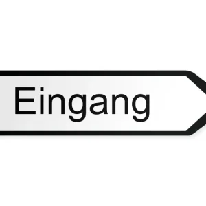 Eingang Wegweiser Rechts, 40 x 10 cm