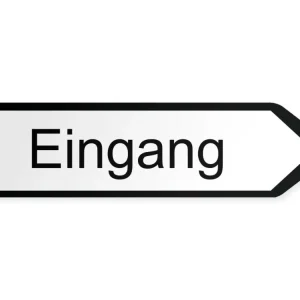 Eingang Wegweiser Rechts, 80 x 20 cm