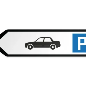 Henkilöautojen pysäköintialue Opaste - vasemmalle, 60 x 15 cm