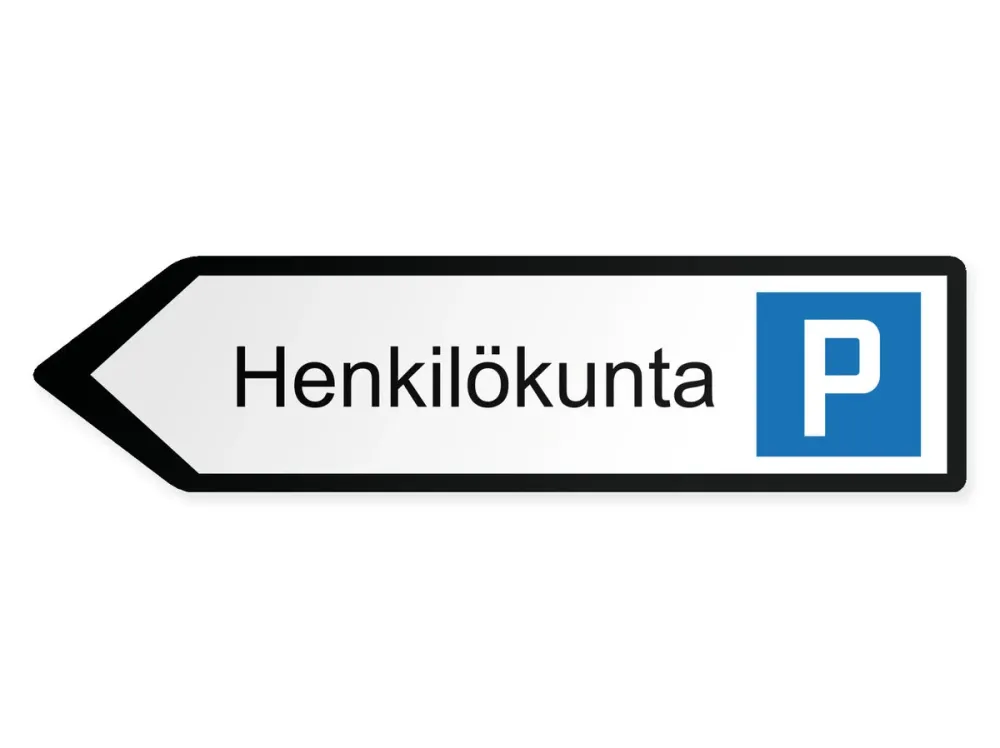 Henkilökunta Opaste - vasemmalle, 60 x 15 cm