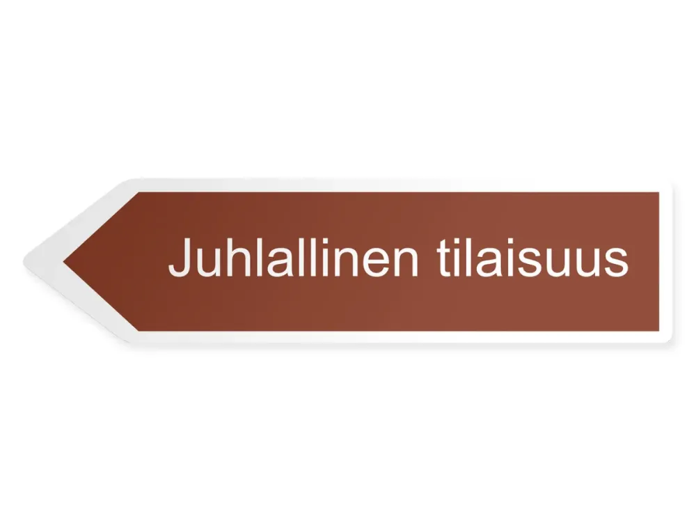 Juhlallinen tilaisuus Opaste - vasemmalle, 40 x 10 cm