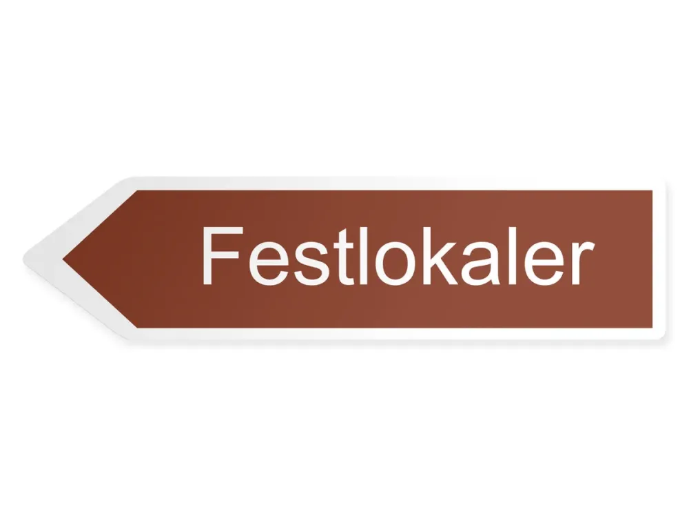 Juhlallinen tilaisuus Opaste - vasemmalle, 40 x 10 cm