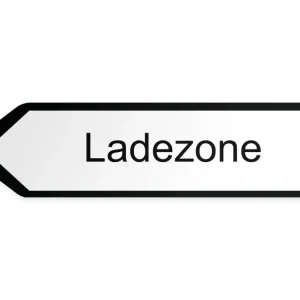Ladezone Wegweiser Links, 40 x 10 cm