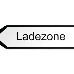 Ladezone Wegweiser Links, 60 x 15 cm
