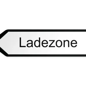 Ladezone Wegweiser Links, 80 x 20 cm