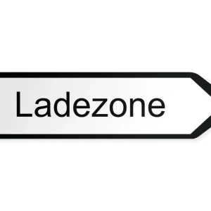 Ladezone Wegweiser Rechts, 80 x 20 cm
