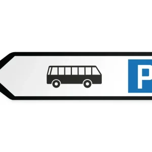 Linja-autojen pysäköintialue Opaste - vasemmalle, 60 x 15 cm