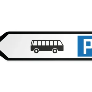 Linja-autojen pysäköintialue Opaste - vasemmalle , 80 x 20 cm