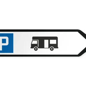 Matkailuperävaunujen pysäköintialue Opaste - oikealle, 80 x 20 cm