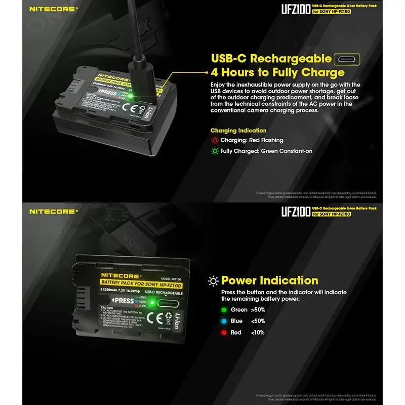Nitecore UFZ100 -akku: Luotettavaa virtaa laitteillesi