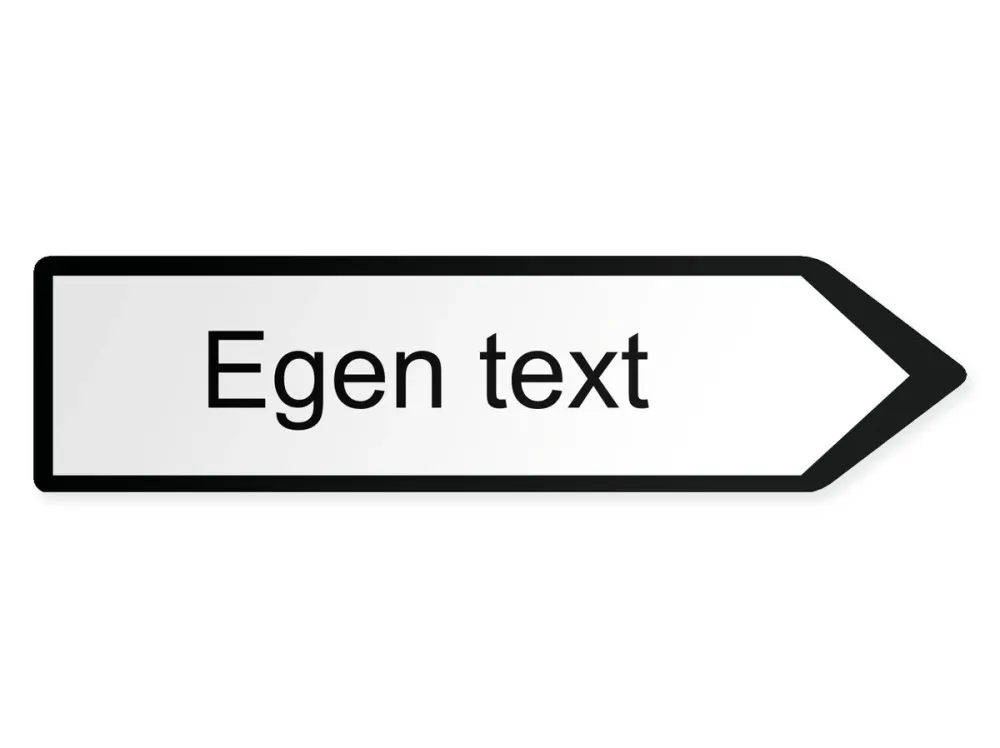 Oma teksti Opaste – oikealle, 80 x 20 cm