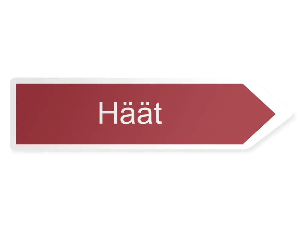 Häät Opaste - oikealle, 40 x 10 cm