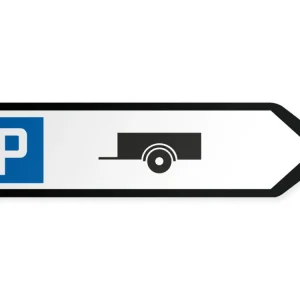 Perävaunujen pysäköintialue Opaste – oikealle, 60 x 15 cm