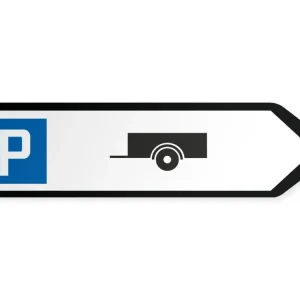 Perävaunujen pysäköintialue Opaste – oikealle, 40 x 10 cm