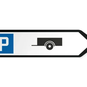 Perävaunujen pysäköintialue Opaste – oikealle, 80 x 20 cm