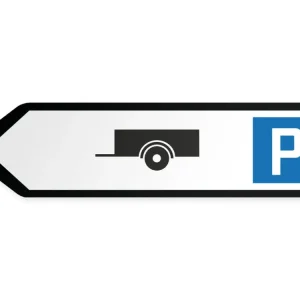 Perävaunun pysäköintialue Opaste - vasemmalle, 60 x 15 cm