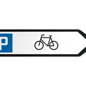 Polkupyörien pysäköintialue Opaste – oikealle, 60 x 15 cm