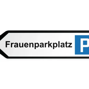 Pysäköintialue naisautoilijoille Opaste - vasemmalle, 40 x 10 cm