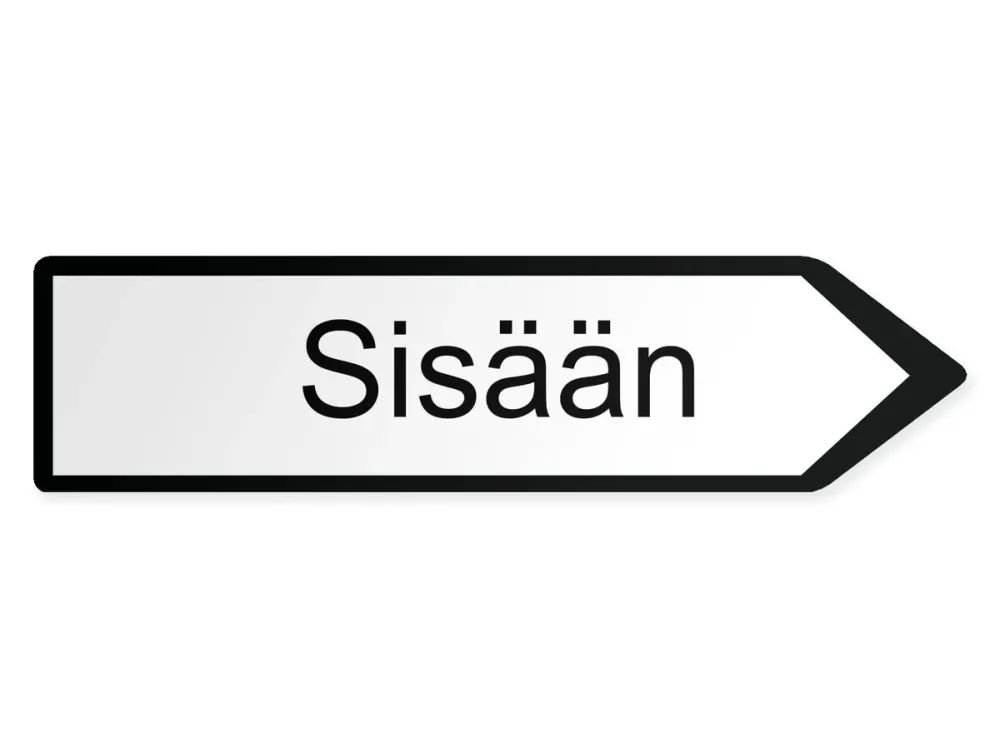 Sisään Opaste – oikealle, 80 x 20 cm