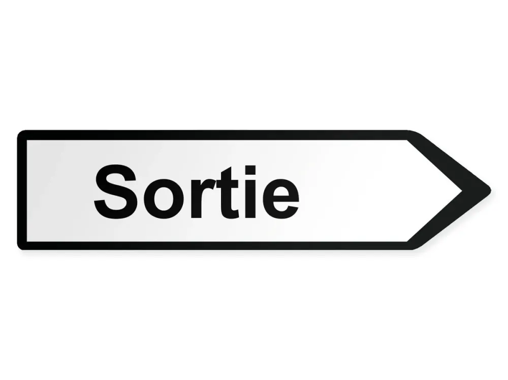Ulos Opaste – oikealle, 40 x 10 cm