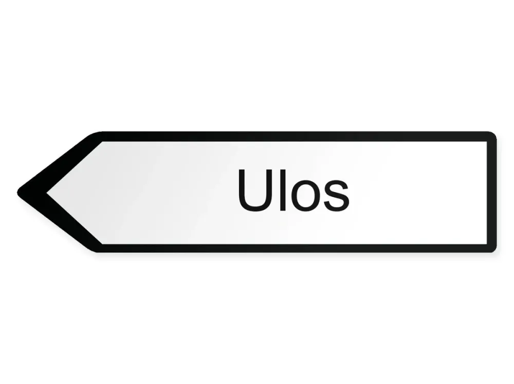 Ulos Opaste – vasemmalle, 40 x 10 cm