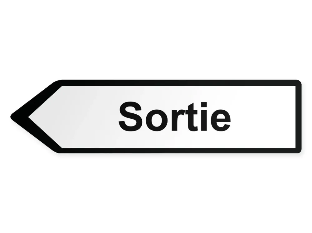Ulos Opaste – vasemmalle, 40 x 10 cm