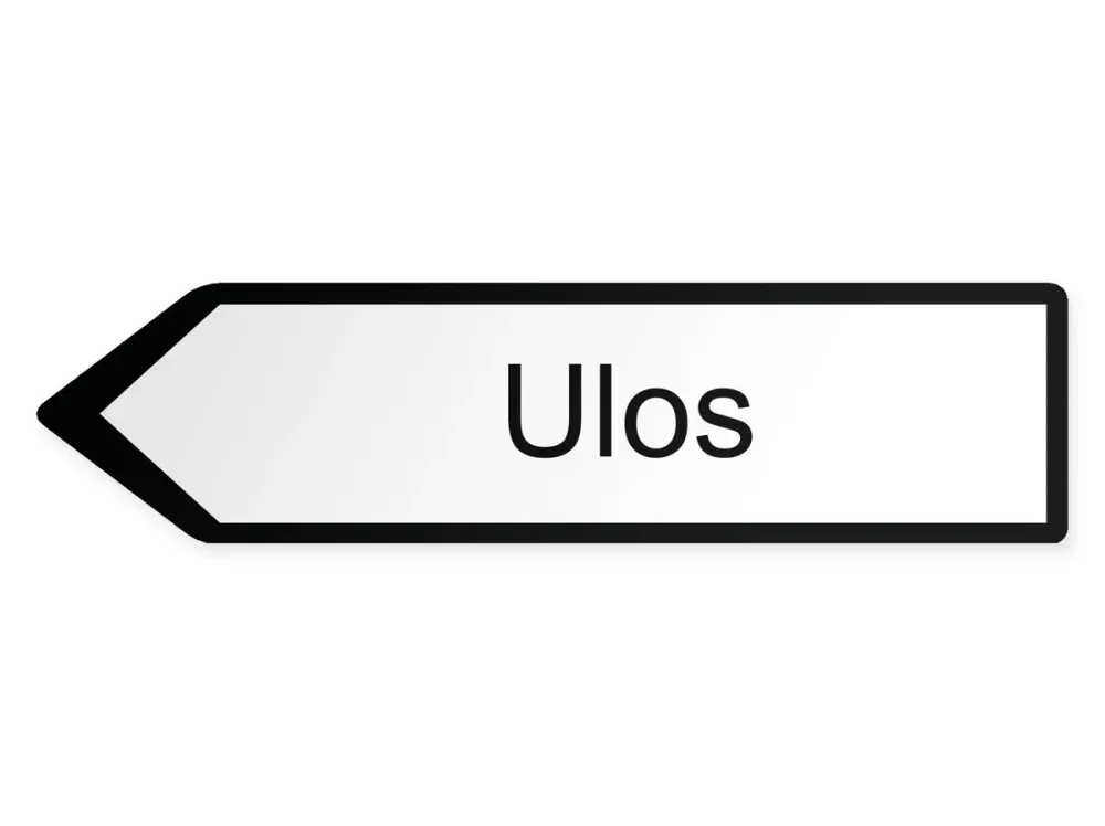 Ulos Opaste – vasemmalle, 60 x 15 cm