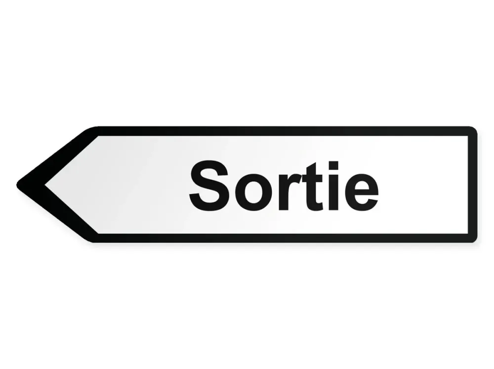 Ulos Opaste – vasemmalle, 60 x 15 cm