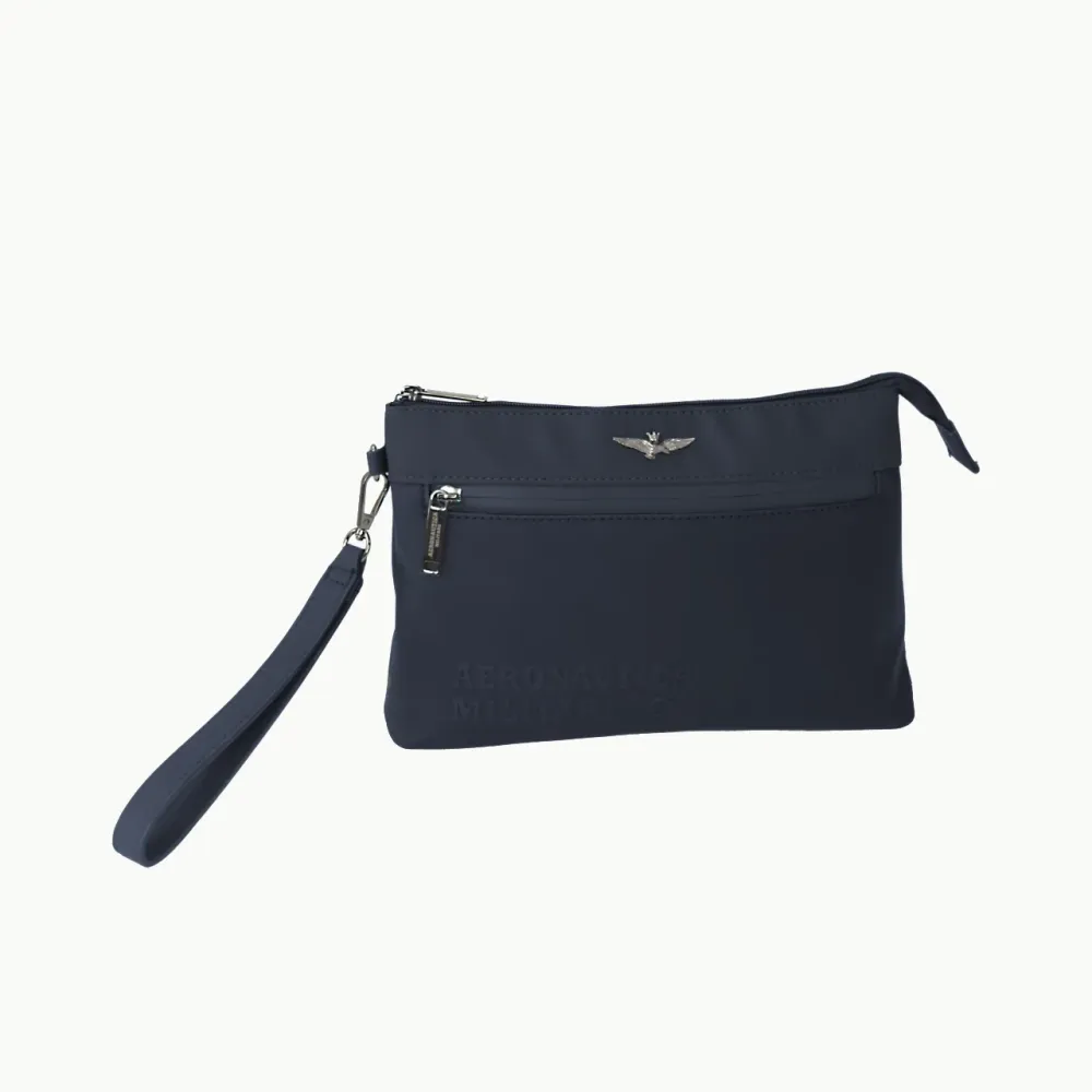 Aeronautica Militare "Helix" Miesten Pochette Aeronautica Militare rannekkeella ja etutaskulla AM485-BL