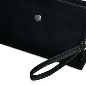 Gerba flat clutch laukku saffiano vasikanahkaa mitat: 25x19.5x7cm GB015 MUSTA
