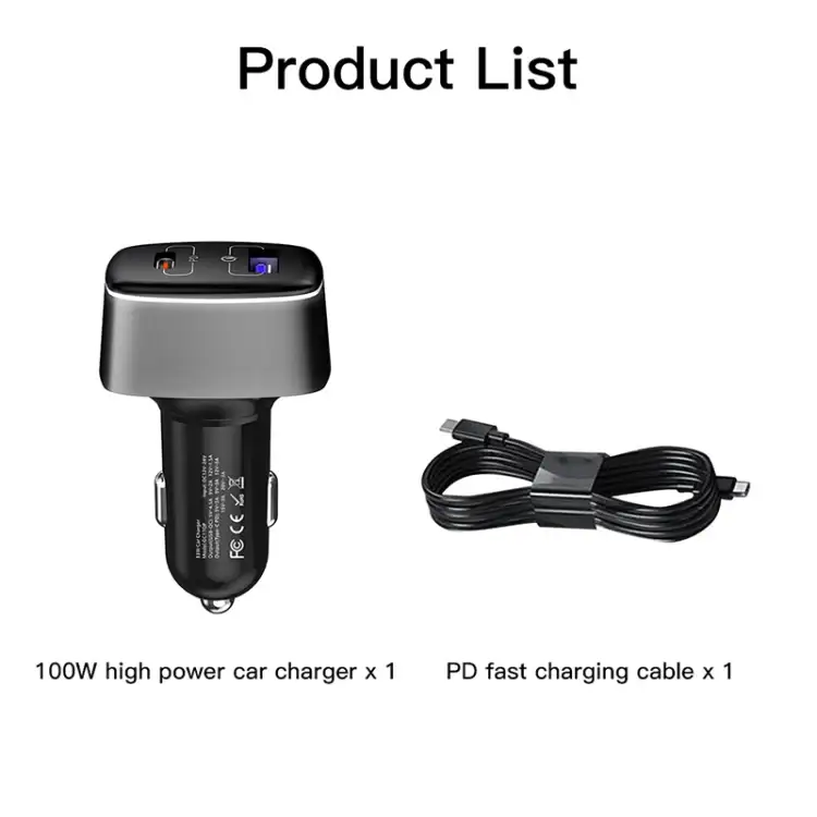DJI Mavic 3/Mini 2 RCSTQ - Autolaturi 100W DJI Mavic 3:lle ja Minille