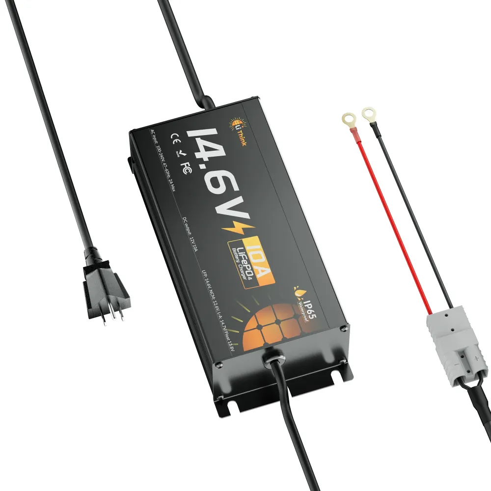 Lithink 14.6V 10A vesitiivis laturi – LiFePO₄-, NCM- ja lyijyakuille
