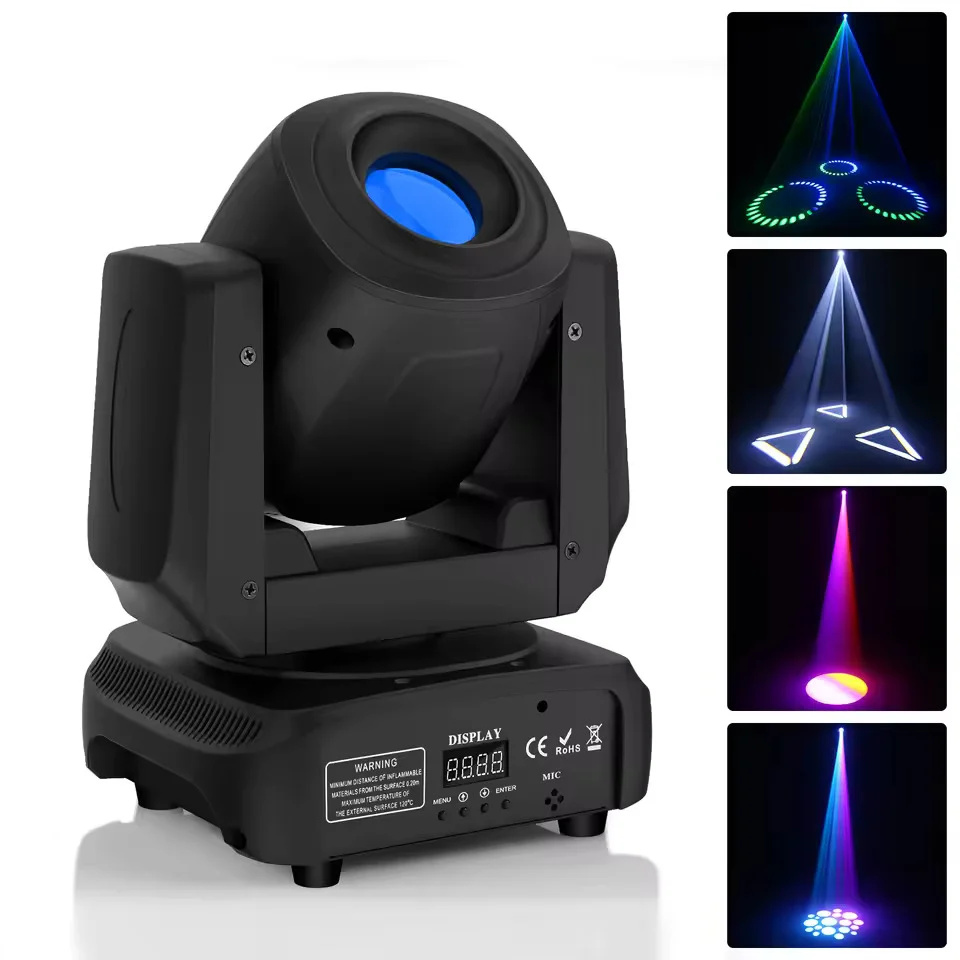 120W Gobo-liikkuvapäinen valaisin, 3-kertainen prismalavavalo RGBW:llä, DMX-ohjattu LED-spottilamppu KTV:hen, DJ:lle, disk...