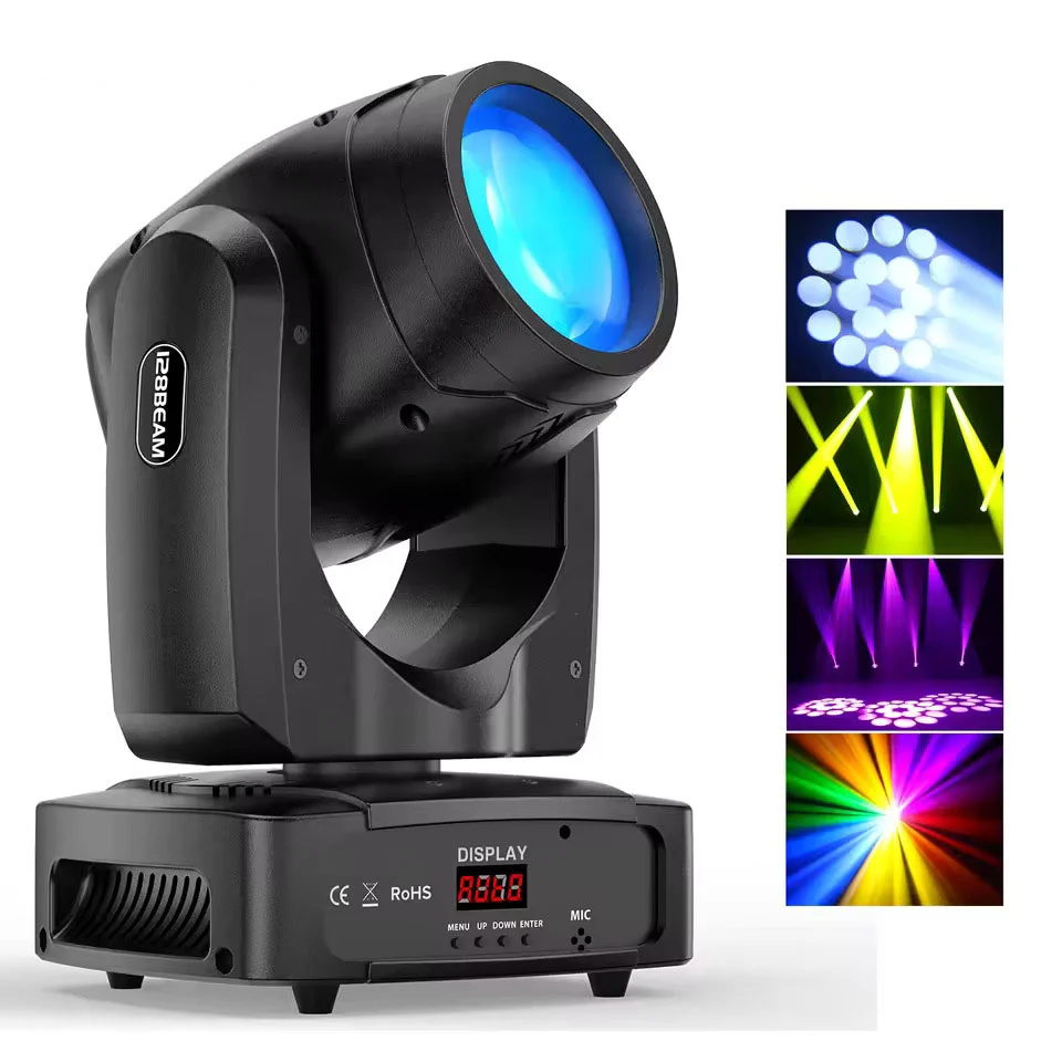 200W LED Beam -moving head -valo, 18 prismaa sisältävä väriprojektori näyttämövalaistukseen, tehosteprojektori baareihin,...