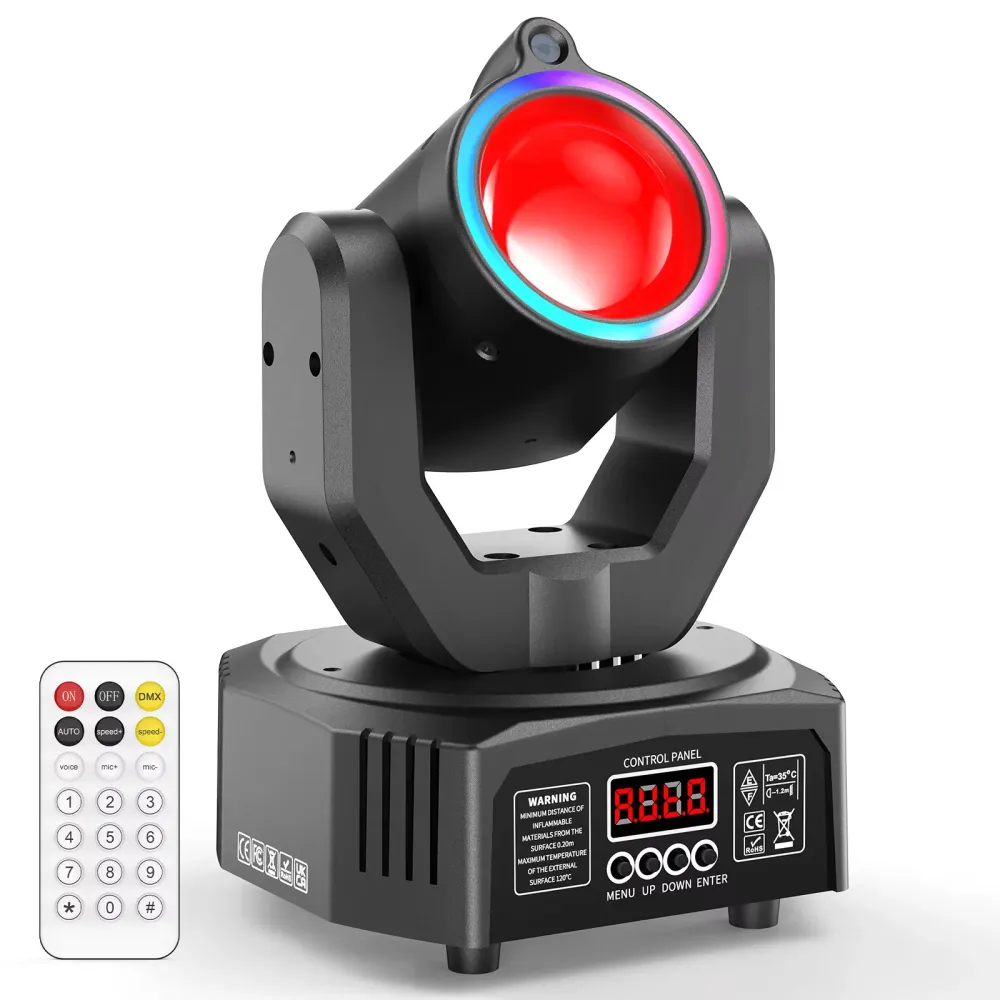 30W spot-säde liikkuva valopää LED 4IN1 RGBW -efekti, strobo, DMX, ääniaktivoitu DJ-disko- ja juhlavalo