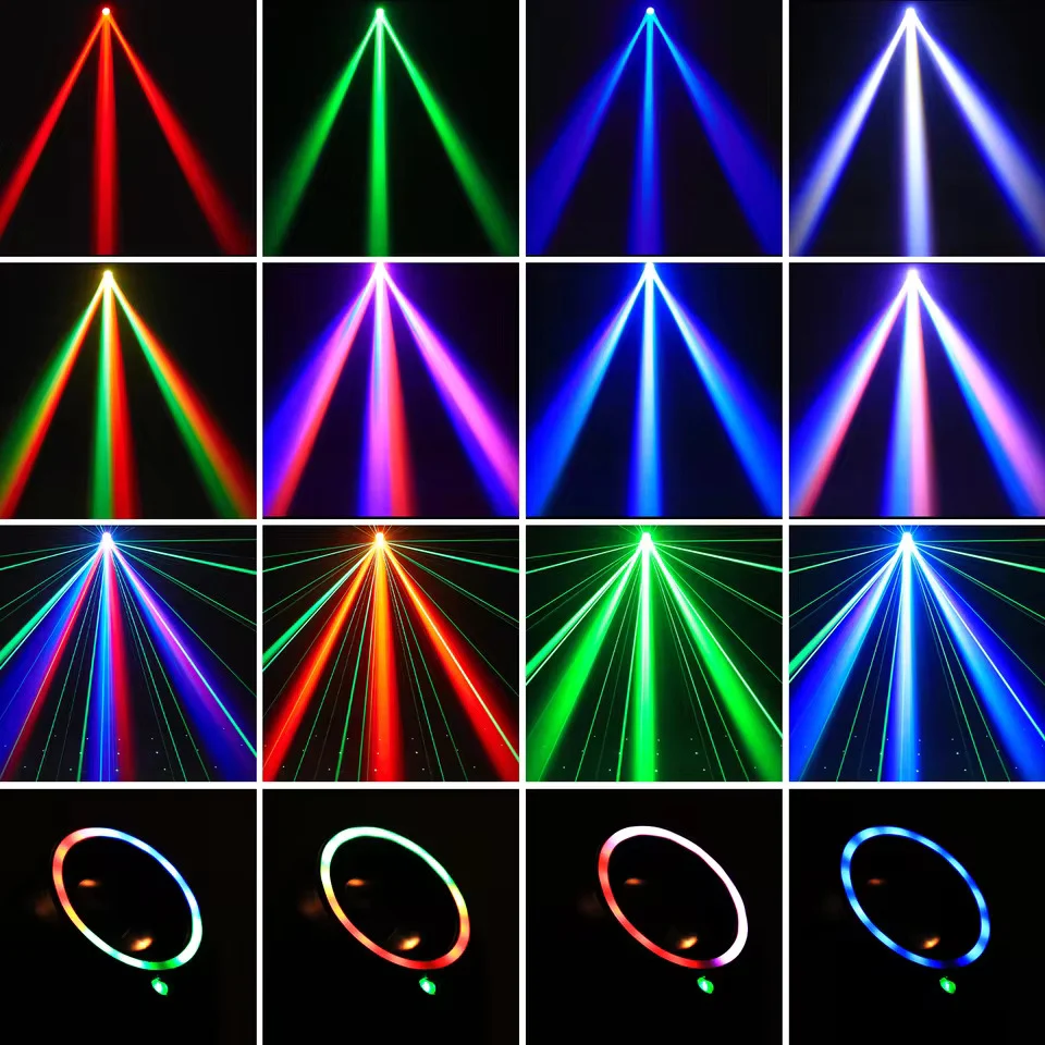 30W spot-säde liikkuva valopää LED 4IN1 RGBW -efekti, strobo, DMX, ääniaktivoitu DJ-disko- ja juhlavalo