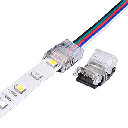 RGBW - 12mm RGBW LED-nauhan jatkoliitin (nauha+johdot RGBW led-nauhalle, max. 90led/m)