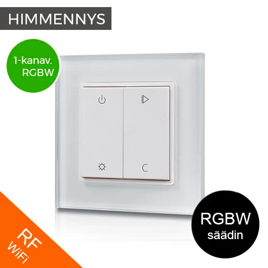 LED RGB/RGBW-säädin RF WiFi langaton, 1 kanav. pinta-asennettava painikesäädin
