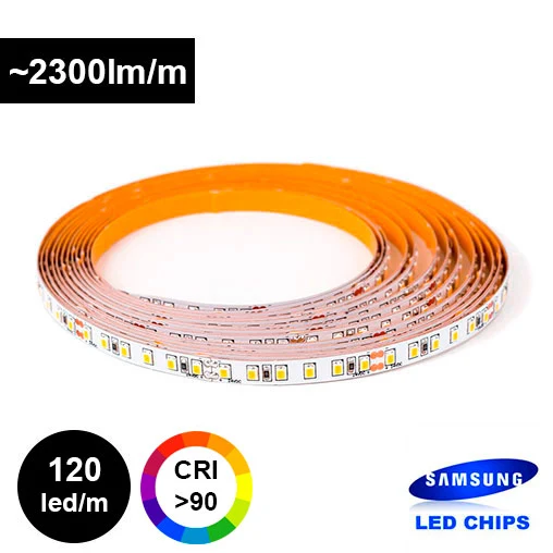 25W/m 24V LED-valonauha 5m, 2300lm/m, CRI>90 120led/m IP20