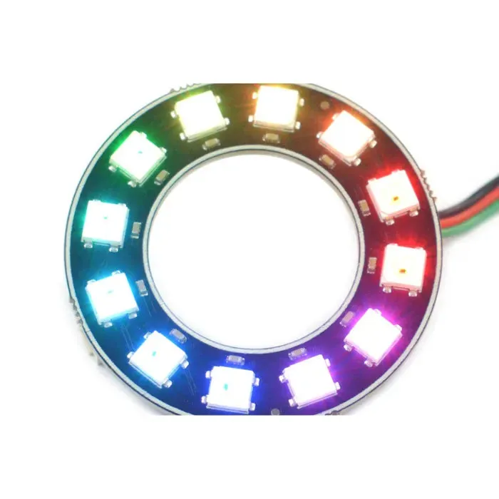 WS2812 12-bittinen RGB LED -rengas - osoitettavissa oleva valo Arduinoon DFRobot