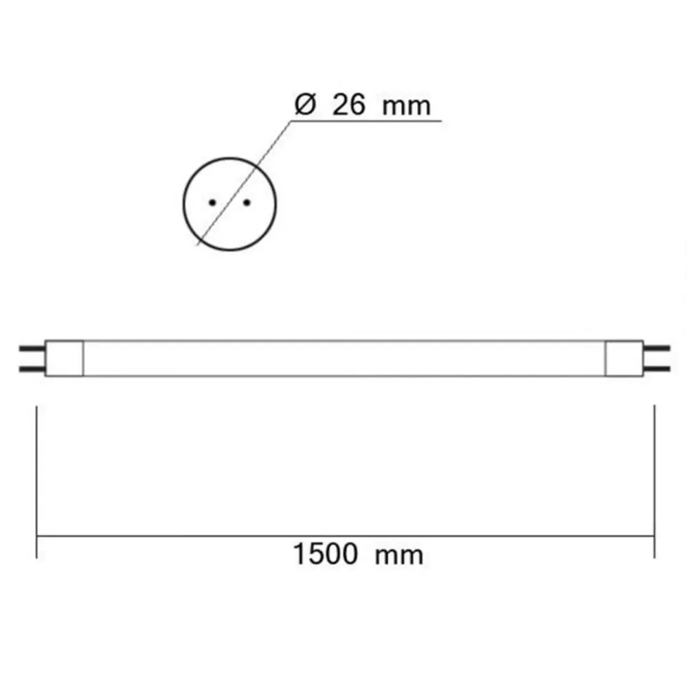T8 LED -putki Nano+ 150 neutraalivalkoisena 3150 lm