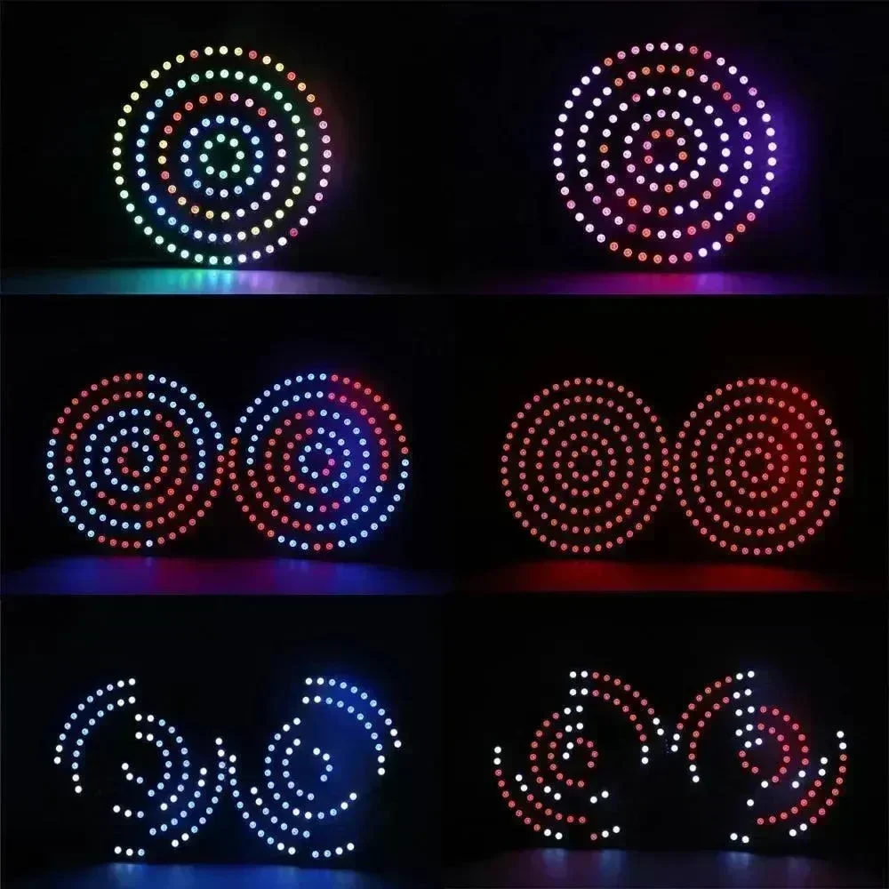 WS2812b LED-rengas osoitettavissa 8/16/24/35/45 LEDiä 5050 RGB LED-diodirengas värillisellä IC:llä sisäänrakennettu LED