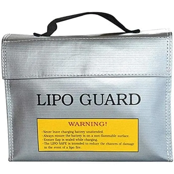 Paloturvallinen laukku Ihanteellinen Lipo-akkujen lataamiseen Paloturvallinen (mitat mm 240 x 64 x 180) YUNIQUE GREEN-CLEA...