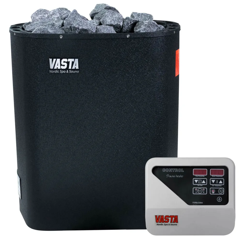 Vasta Sähkökiuas Blaze 6kw, musta, erillinen, 5-8m3